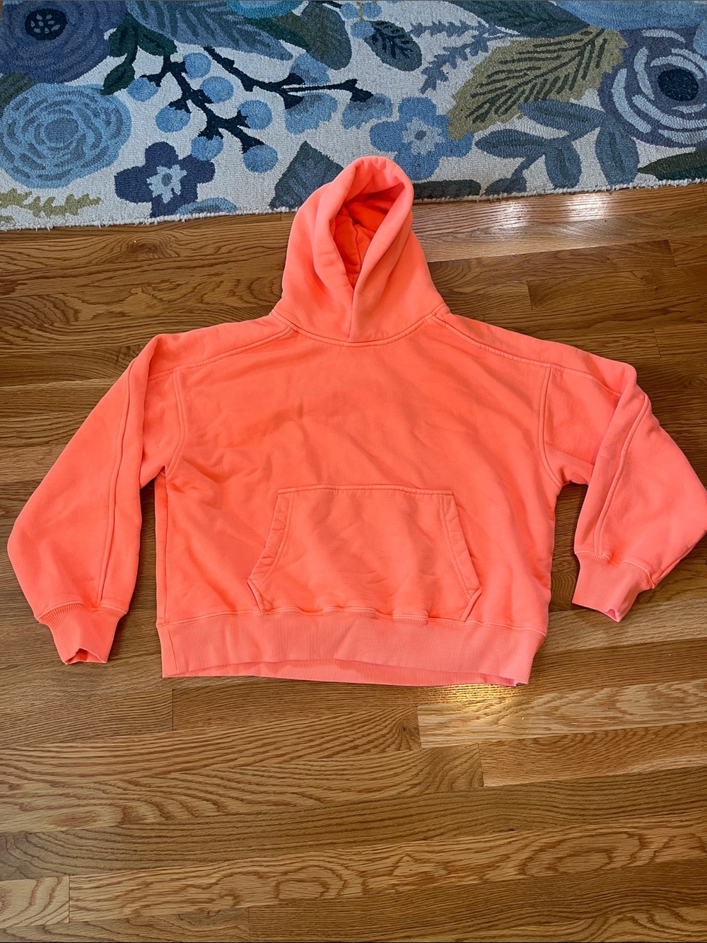 Free People Movement A Cut Above Flocked Buti Logo Hoodie Size Medium NWOT - Picture 6 of 15
